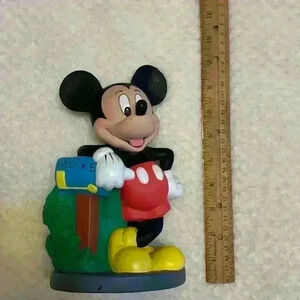 Mickey Mouse Mailbox Piggy Bank * Flaws Disney